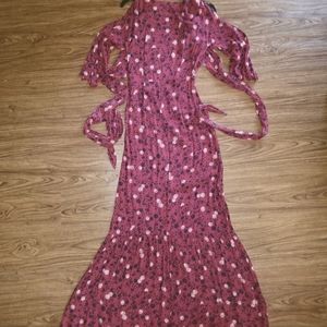 GORGEOUS maroon wrap dress!!